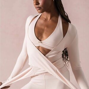 WeWoreWhat Long Sleeve Wrap Top in Pink - Ballet Slipper